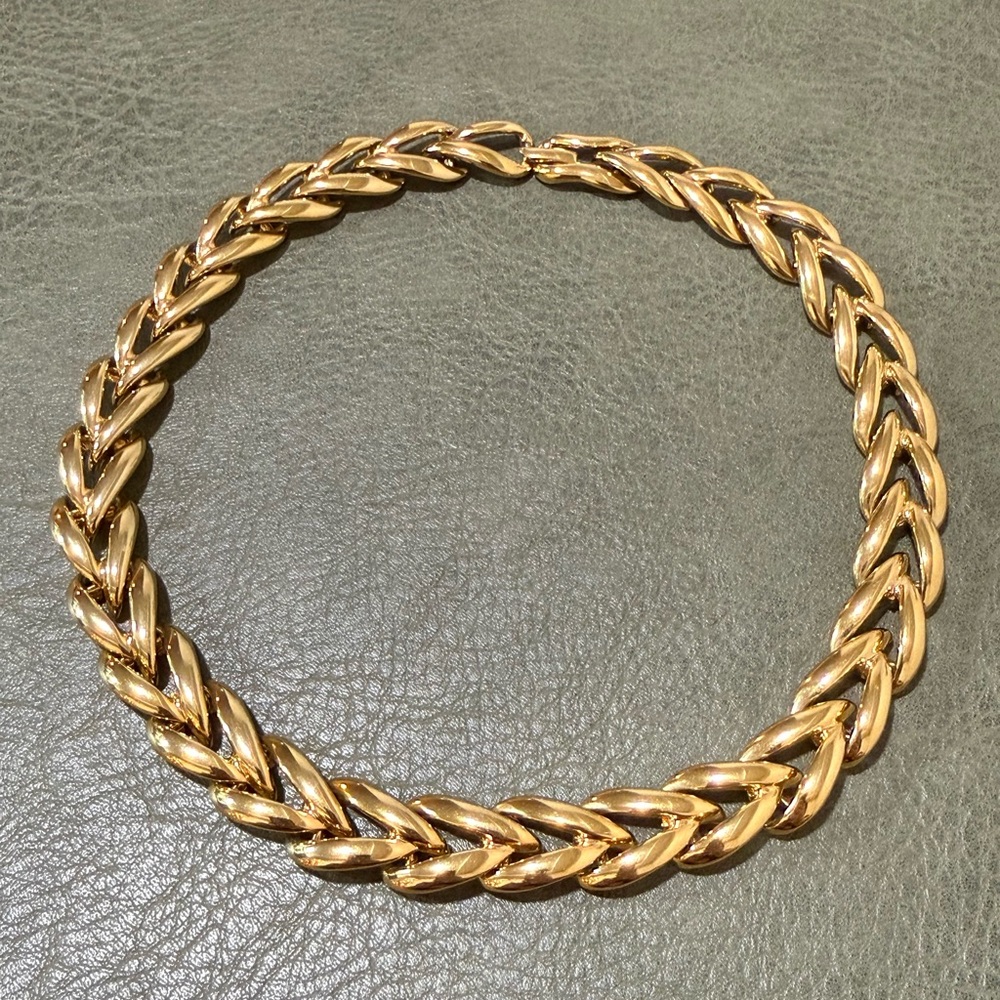 Vintage Napier Gold Tone Chunky Chain Necklace 16”